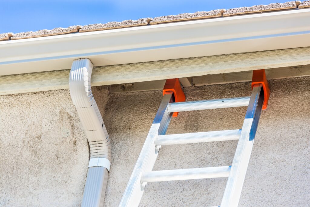 House with New Seamless Aluminum Rain Gutters by ASAP Roofing Contractor